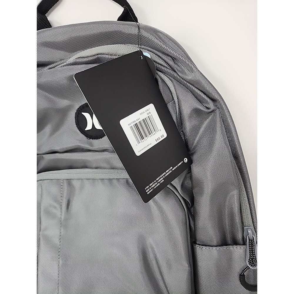 Hurley Rider Backpack, Cool Grey, Durable Adjustable‎ Straps - Picture 4 of 5